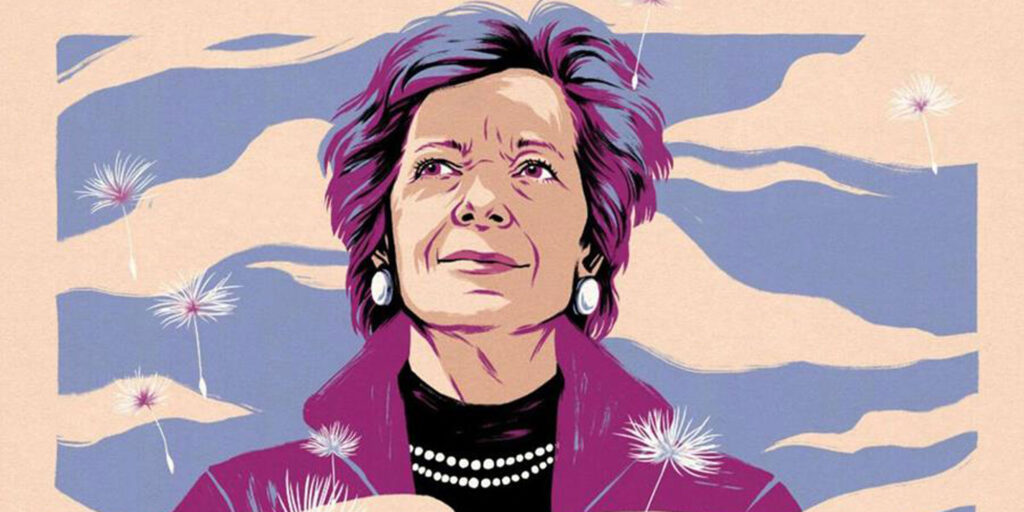 Illustrated portrait of Mary Robinson.